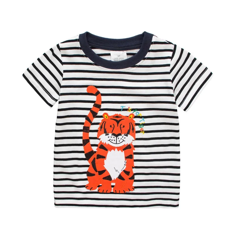 New striped short sleeves summer t shirts kids cute cartoon t shirt with applique a lovely tiger hot selling baby boys clothing
New striped short sleeves summer t shirts kids cute cartoon t shirt with applique a lovely tiger hot selling baby boys clothing