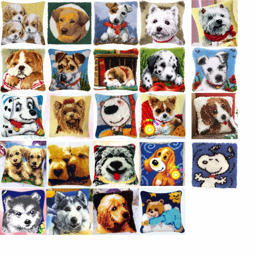 love DOGS Cushion Latch Hook Kit Pillow Mat DIY Craft Flower 42CM 42CM Cross Stitch Needlework Crocheting Cushion Embroidery
love DOGS Cushion Latch Hook Kit Pillow Mat DIY Craft Flower 42CM 42CM Cross Stitch Needlework Crocheting Cushion Embroidery