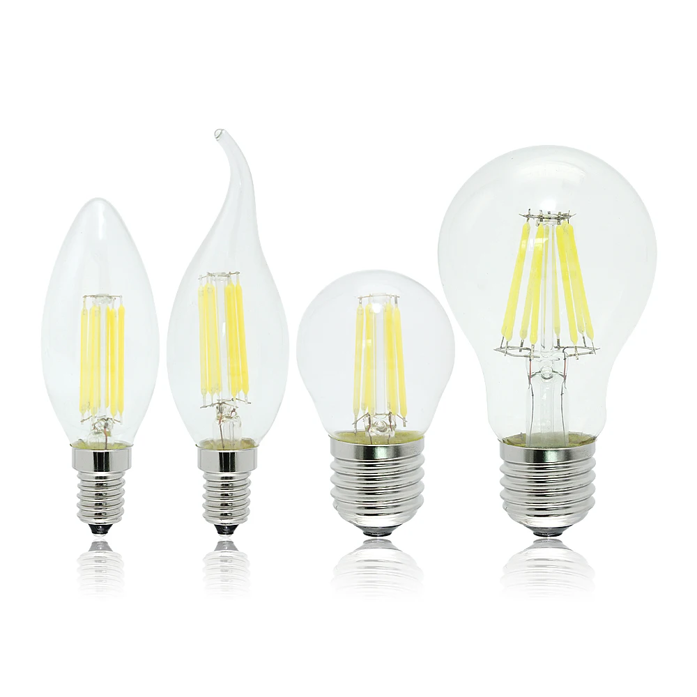 E27 E14 Candle Light Antique Retro Edison Glass 220V LED Filament Dimmable Bulb Replace 20W 30W 50W Incandescent Lamp Chandelier
E27 E14 Candle Light Antique Retro Edison Glass 220V LED Filament Dimmable Bulb Replace 20W 30W 50W Incandescent Lamp Chandelier