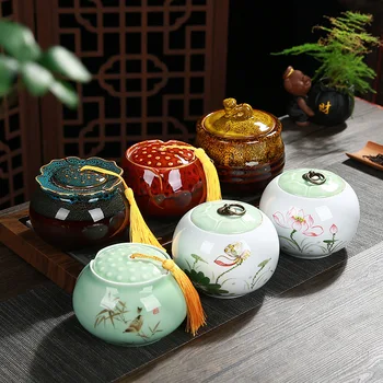 Vintage Ceramic Organizer Home Teahouse Dining Tea Can Multi-Colored Tea Caddies Ceramic Storage Boxes Tea Leaves Container
Vintage Ceramic Organizer Home Teahouse Dining Tea Can Multi-Colored Tea Caddies Ceramic Storage Boxes Tea Leaves Container