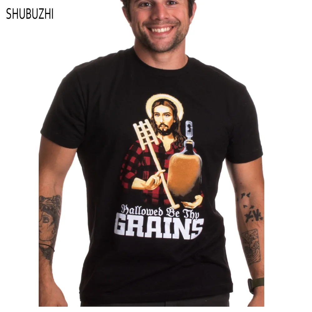 Funny Men t shirt summer brand tshirt Hallowed Be Thy Grains Funny Beer Brewing Brewer Homebrew Home Brew T-Shirt sbz340
Funny Men t shirt summer brand tshirt Hallowed Be Thy Grains Funny Beer Brewing Brewer Homebrew Home Brew T-Shirt sbz340