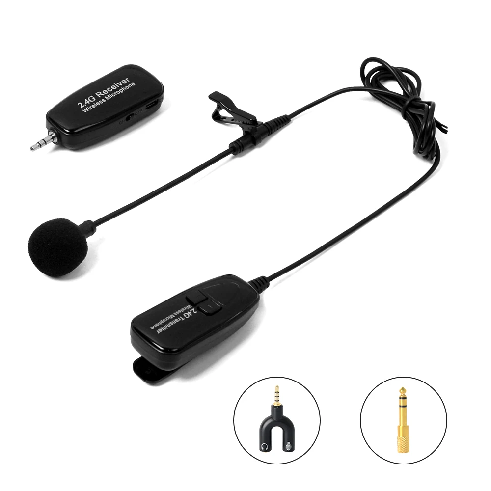 Microphone 2.4G Wireless Microphone for Voice Amplifier Camera Recording Lavalier Microphone for Teaching Tour Guide Lectures
Microphone 2.4G Wireless Microphone for Voice Amplifier Camera Recording Lavalier Microphone for Teaching Tour Guide Lectures
