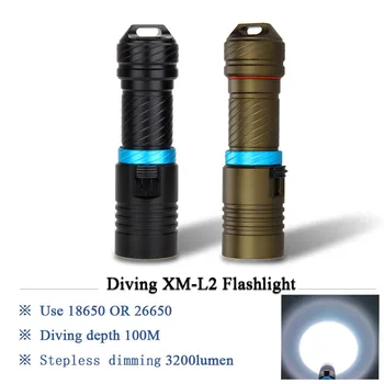 scuba diving xm l2 led flashlight 26650 or 18650 lantern underwater worklight lampe torche charge waterproof torch flashlight 
scuba diving xm l2 led flashlight 26650 or 18650 lantern underwater worklight lampe torche charge waterproof torch flashlight