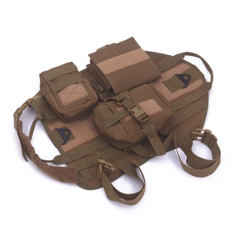 Nylon Dog Harness Buckle Outdoor Training Vest Detachable 3 Pouches Bags Fully Adjustable Chest And Belly Straps
Nylon Dog Harness Buckle Outdoor Training Vest Detachable 3 Pouches Bags Fully Adjustable Chest And Belly Straps