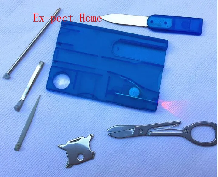100pcs Outdoor Camping Beauty Tools Switzerland Card Knife with LED light Multifuntion Card Survival Swiss Knife
100pcs Outdoor Camping Beauty Tools Switzerland Card Knife with LED light Multifuntion Card Survival Swiss Knife