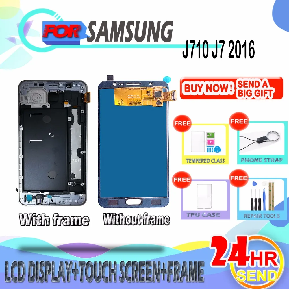 szHAIyu Brihtness Adjustable LCD Display Touch Screen For Samsung J7 2016 J710 J710FN J710F Digitizer LCD Screen Assembly Frame
szHAIyu Brihtness Adjustable LCD Display Touch Screen For Samsung J7 2016 J710 J710FN J710F Digitizer LCD Screen Assembly Frame