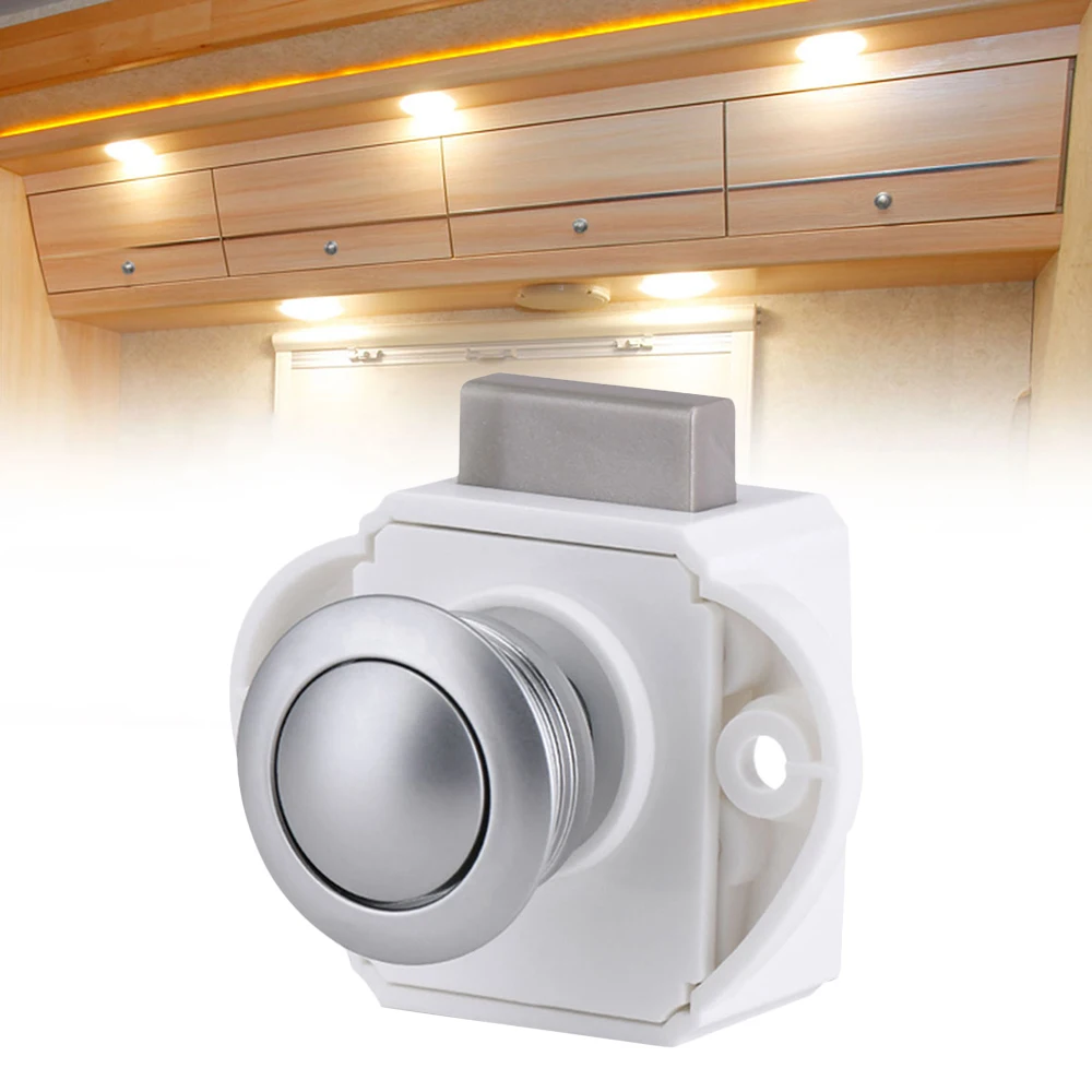 Push Button Latch Keyless Cabinet Latch Lock 2018 for RV Caravan Cupboard Door 1 Pcs
Push Button Latch Keyless Cabinet Latch Lock 2018 for RV Caravan Cupboard Door 1 Pcs