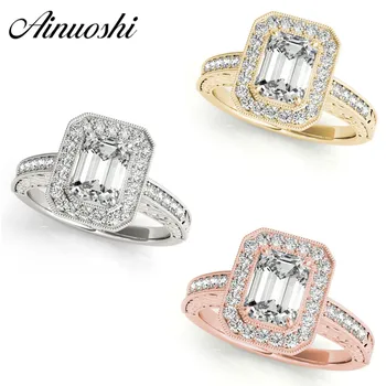 AINUOSHI Fashion 925 Sterling Silver White Gold Yellow Gold Rose Gold Color Wedding Rings Women Engagement Halo Silver Ring Gift
AINUOSHI Fashion 925 Sterling Silver White Gold Yellow Gold Rose Gold Color Wedding Rings Women Engagement Halo Silver Ring Gift