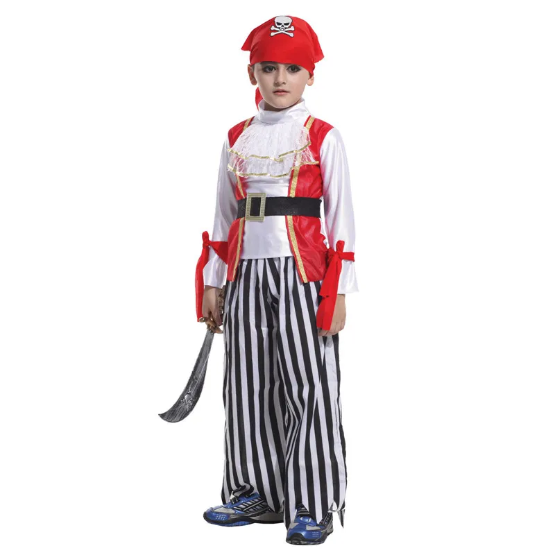 Kids Child Stripe Caribbean Little Pirate Buccaneer Costumes for Boys Halloween Purim Carnival Masquerade Mardi Gras Outfit
Kids Child Stripe Caribbean Little Pirate Buccaneer Costumes for Boys Halloween Purim Carnival Masquerade Mardi Gras Outfit