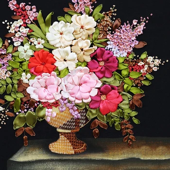 DIY Ribbons Embroidery Floral & Flowers, Decorative Canvas Painting Colored HD Print Needlework & Cross Stitch Kit C-0122
DIY Ribbons Embroidery Floral & Flowers, Decorative Canvas Painting Colored HD Print Needlework & Cross Stitch Kit C-0122