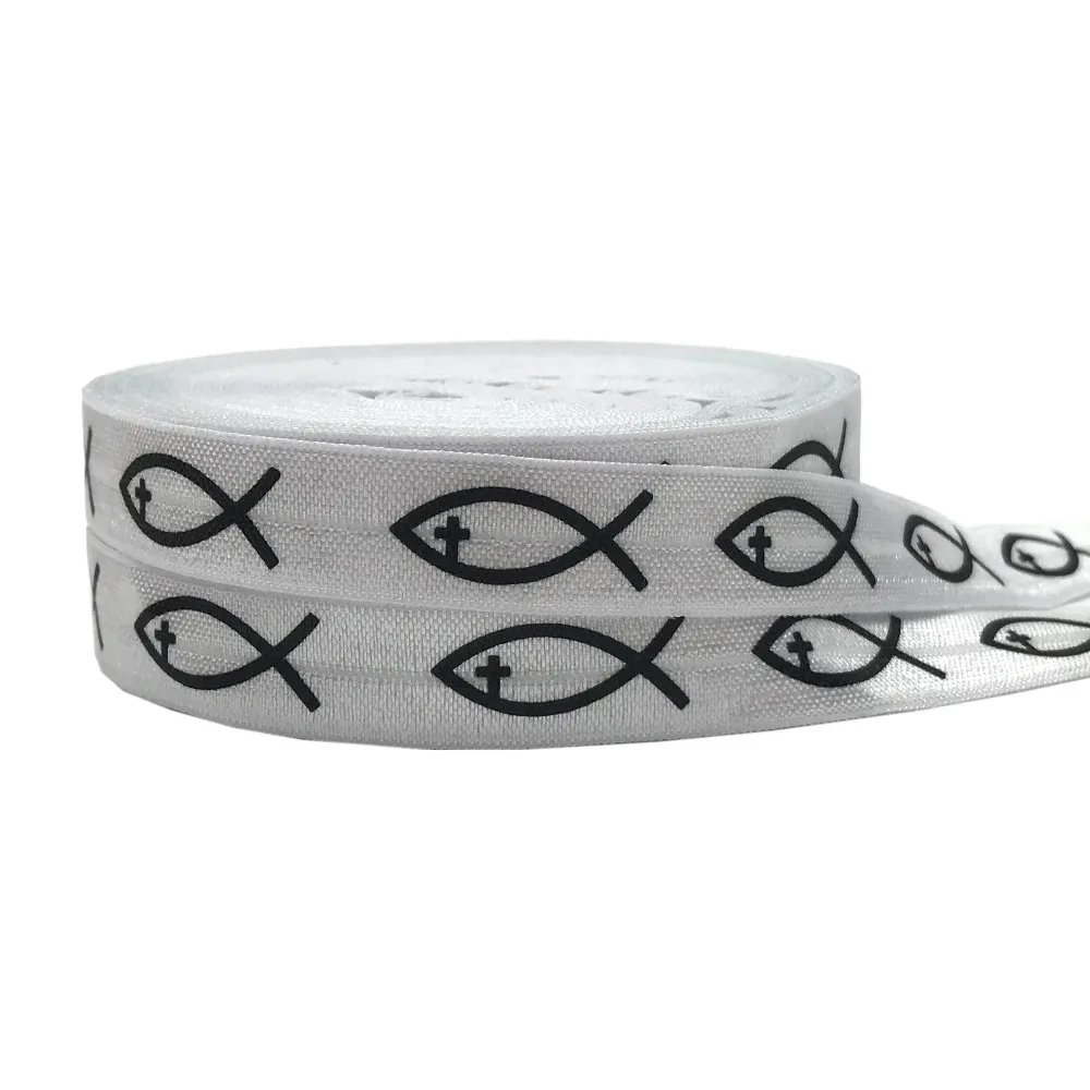 10 yards 16mm Fish Printed Fold Over Elastic DIY Head Wear FOE Ribbon for Girls Bracelet Clothes Sewing Decoration Accessories
10 yards 16mm Fish Printed Fold Over Elastic DIY Head Wear FOE Ribbon for Girls Bracelet Clothes Sewing Decoration Accessories