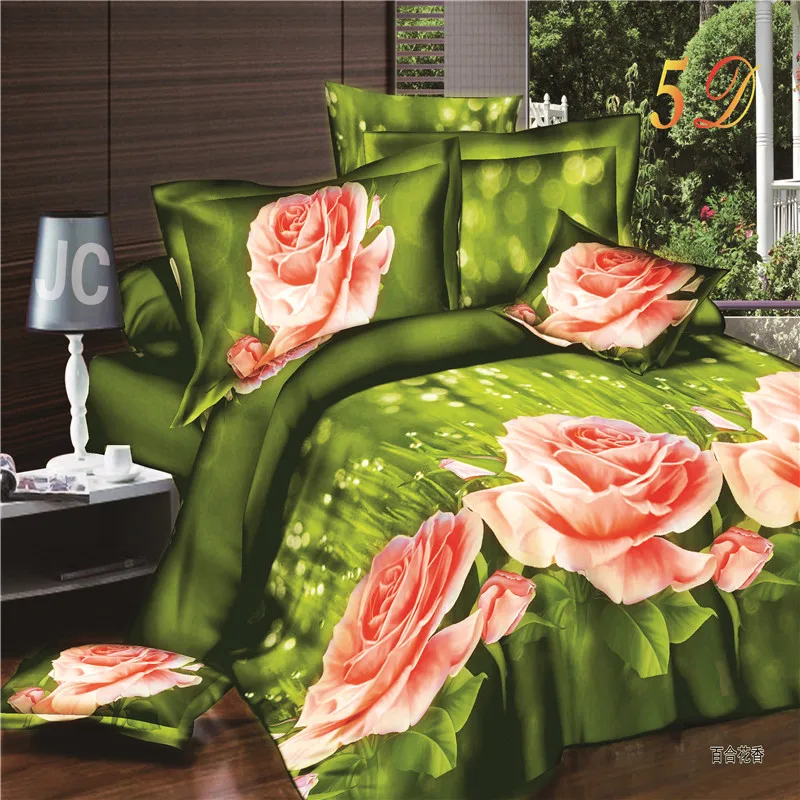 Home textile 2016 new design 3d bedding sets pink lily bedding flowers set reactive print beding set 4pcs.
Home textile 2016 new design 3d bedding sets pink lily bedding flowers set reactive print beding set 4pcs.