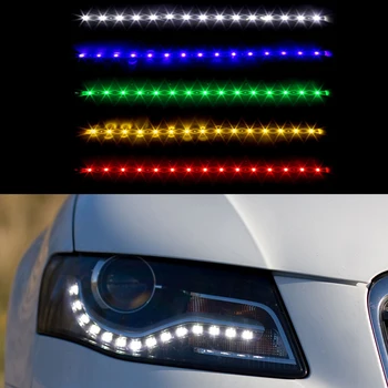2 Pieces Universal Car Decorative Flexible Daytime Running Light 15SMD 30cm 12V Waterproof COB DRL Fog LED Strip Light Lamp
2 Pieces Universal Car Decorative Flexible Daytime Running Light 15SMD 30cm 12V Waterproof COB DRL Fog LED Strip Light Lamp