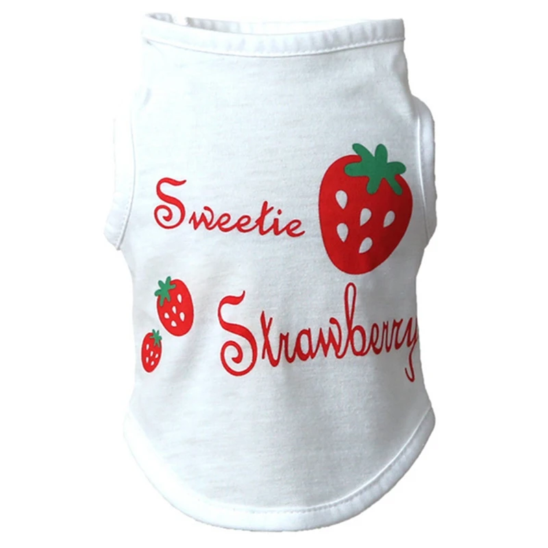 Pet Dog Cotton Vest Cute Strawberry Letter Print Summer Comfortable And Breathable T Shirt For Pet Cat Chihuahua Clothes
Pet Dog Cotton Vest Cute Strawberry Letter Print Summer Comfortable And Breathable T Shirt For Pet Cat Chihuahua Clothes