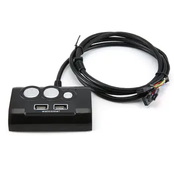 Desktop Computer PC Case Power Supply on/off Reset Button Switch with Double USB and Audio Ports for Office Internet Cafes Black
Desktop Computer PC Case Power Supply on/off Reset Button Switch with Double USB and Audio Ports for Office Internet Cafes Black