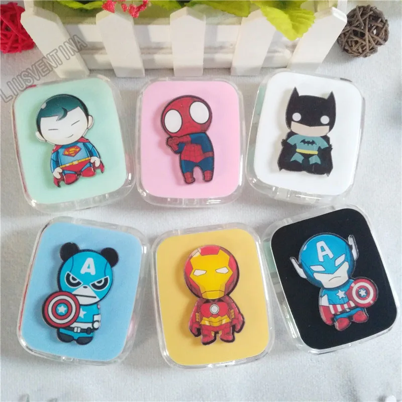 LIUSVENTINA DIY acrylic cute cartoon Spider-Man Batman Iron Man Captain American contact lens case for lenses box for glasses
LIUSVENTINA DIY acrylic cute cartoon Spider-Man Batman Iron Man Captain American contact lens case for lenses box for glasses