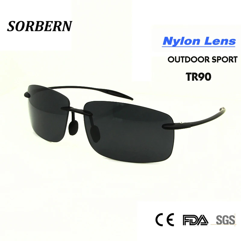 SORBERN Summer Male Rimless Sunglasses Men TR90 Light Weight 6 Base Shape Sunglass Blue Gray Lens Square Sun Eyewear UV400
SORBERN Summer Male Rimless Sunglasses Men TR90 Light Weight 6 Base Shape Sunglass Blue Gray Lens Square Sun Eyewear UV400