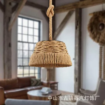 American country retro iron rope pipe iron pendant light cafe bedroom bar dining room hanging lighting
American country retro iron rope pipe iron pendant light cafe bedroom bar dining room hanging lighting