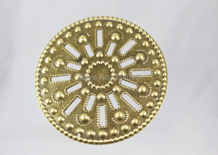 Ancient Bronze Tone Round Filigree Flower Wraps Charms Findings Hair Jewelry Embellishments Connectors,30pcs/59*59mm
Ancient Bronze Tone Round Filigree Flower Wraps Charms Findings Hair Jewelry Embellishments Connectors,30pcs/59*59mm