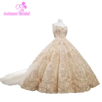 AOLANES 2018 Tassesl Champange Ball Gowns Bridal Arabic Dresses Luxury Lace Waves Wedding Dresses Lebanon Bridal Gowns
AOLANES 2018 Tassesl Champange Ball Gowns Bridal Arabic Dresses Luxury Lace Waves Wedding Dresses Lebanon Bridal Gowns