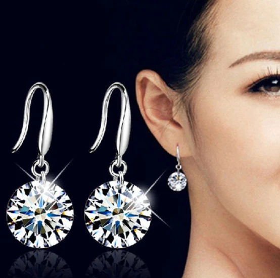 Korean Fashion Jewelry Crystal Hook Dangle Earrings Elegant Women Statement Drop Earrings
Korean Fashion Jewelry Crystal Hook Dangle Earrings Elegant Women Statement Drop Earrings