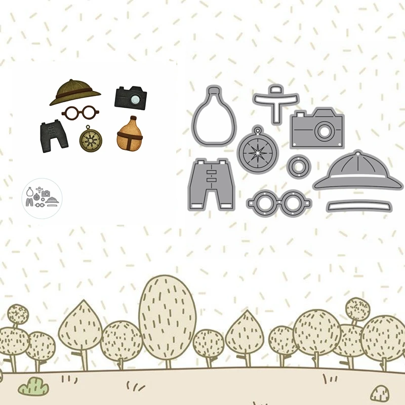 Camra Hat Travel Things Pattern Metal Cutting Dies Stencil Scrapbooking Photo album Embossing For Paper Card DIY Crafts
Camra Hat Travel Things Pattern Metal Cutting Dies Stencil Scrapbooking Photo album Embossing For Paper Card DIY Crafts