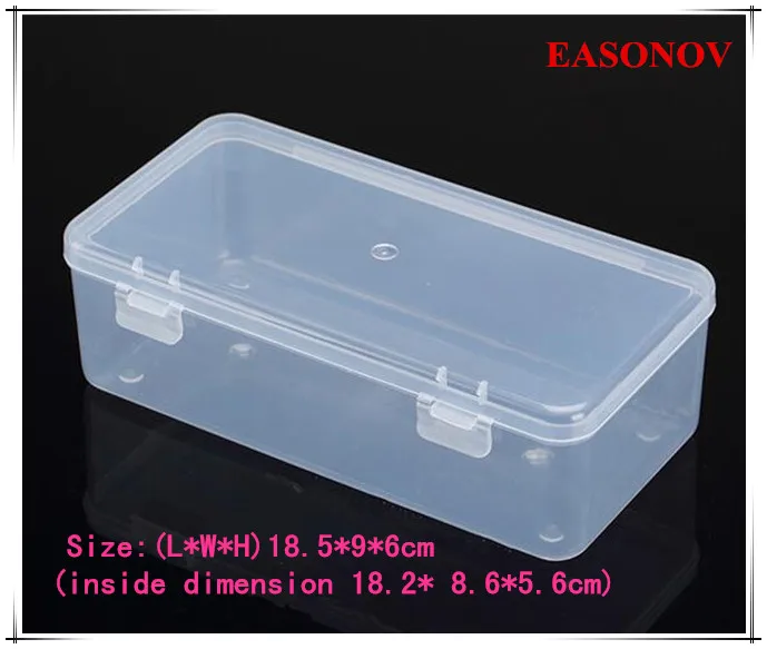 EASONOV 18.5*9*6cm PP transparent plastic box component receiving tool box 2pcs / lot free shipping
EASONOV 18.5*9*6cm PP transparent plastic box component receiving tool box 2pcs / lot free shipping