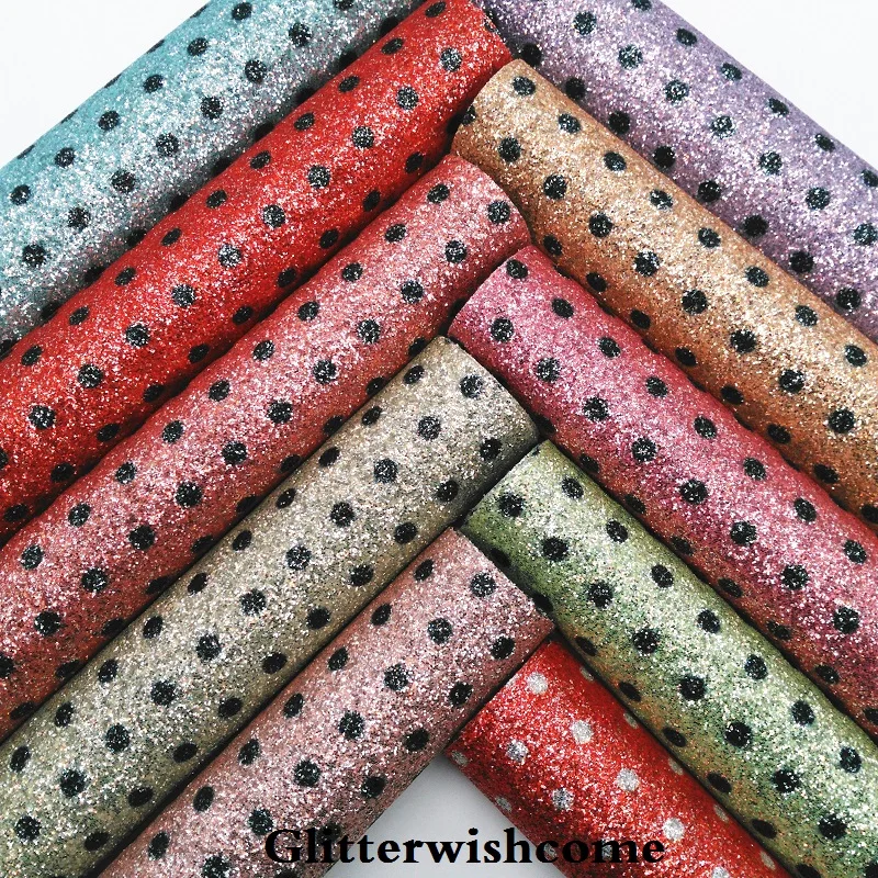 Glitterwishcome 21X29CM A4 Size Vinyl For Bows Printed Polka Dots Glitter Leather fabric Vinyl for Bows, GM130A
Glitterwishcome 21X29CM A4 Size Vinyl For Bows Printed Polka Dots Glitter Leather fabric Vinyl for Bows, GM130A