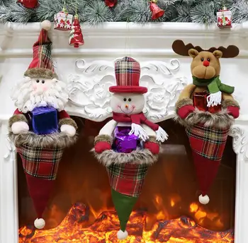 3pcs/lot Merry Christmas candy gift bag red tree stand Hanging 16x47cm santa claus elk snowboy Gift party decor
3pcs/lot Merry Christmas candy gift bag red tree stand Hanging 16x47cm santa claus elk snowboy Gift party decor