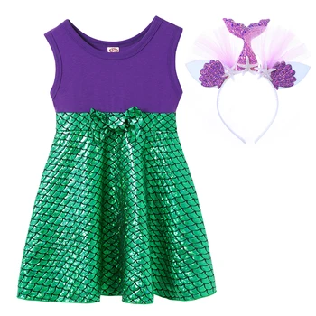 Princess Arier Dress Girl Little Mermaid Costume Kids Cotton Soft Sundress Children Birthday Haloween Party Fancy Dress Cosplay
Princess Arier Dress Girl Little Mermaid Costume Kids Cotton Soft Sundress Children Birthday Haloween Party Fancy Dress Cosplay