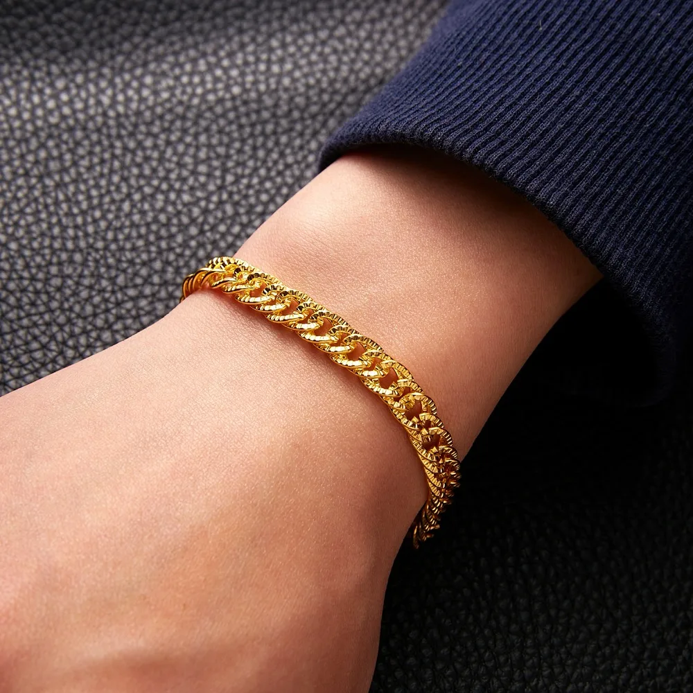Punk Bracelets 21cm Gold Curb Snail Venitian Link Chains Men's Bracelets Birthday Party Jewelry Gifts for Men Male Bracelets
Punk Bracelets 21cm Gold Curb Snail Venitian Link Chains Men's Bracelets Birthday Party Jewelry Gifts for Men Male Bracelets
