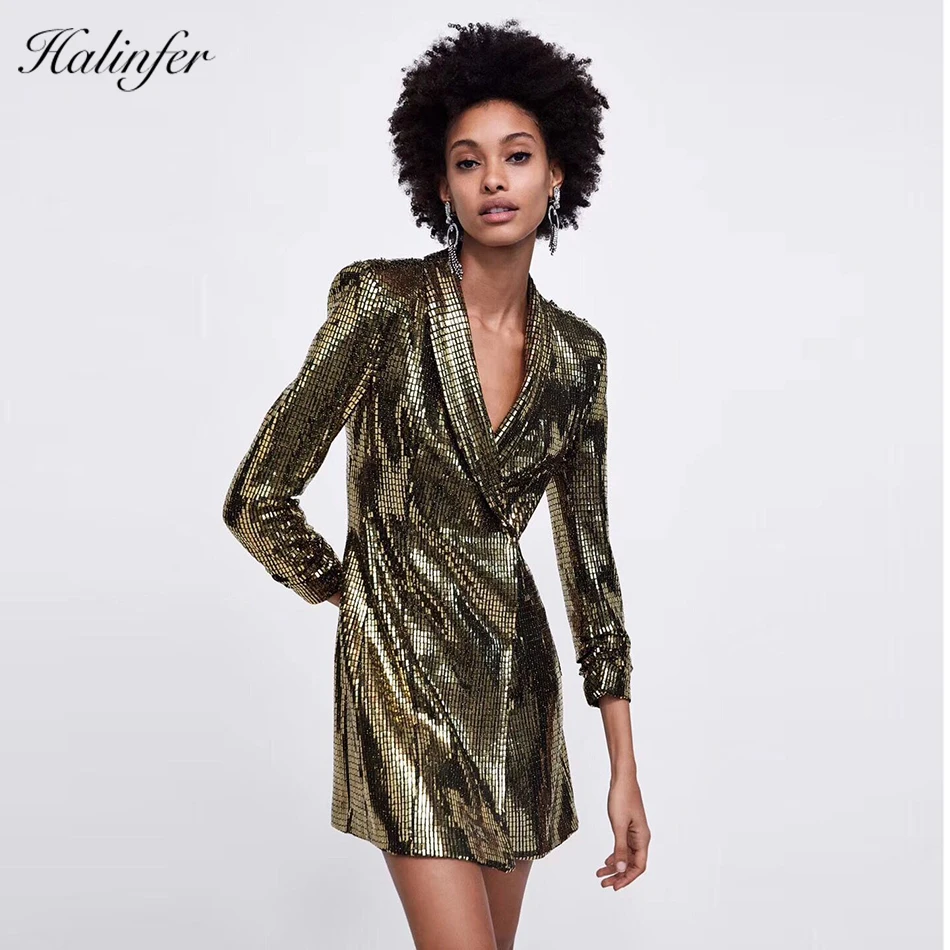 Halinfer 2018 New summer women dress sexy bodycon Notched Sequined elegant celebrity Night party dress vestidos wholesale
Halinfer 2018 New summer women dress sexy bodycon Notched Sequined elegant celebrity Night party dress vestidos wholesale