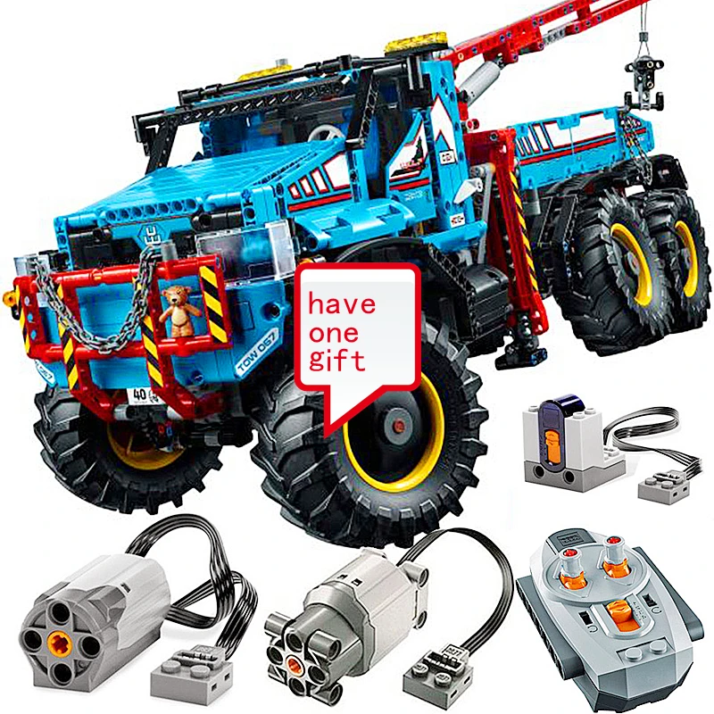 legoing RC car All Terrain Tow Truck Bricks Technic Remote Control Building Blocks Boy Birthday Gift Toys
legoing RC car All Terrain Tow Truck Bricks Technic Remote Control Building Blocks Boy Birthday Gift Toys