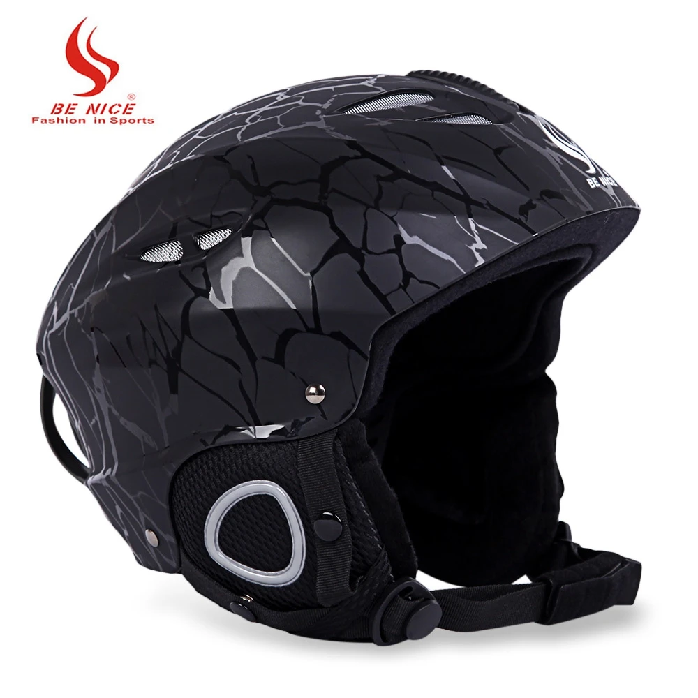 Image BENICE Skiing Helmet with Inner Adjustable Buckle Liner Cushion Layer 58 61cm Head Circumferencess For Outdoor Sports