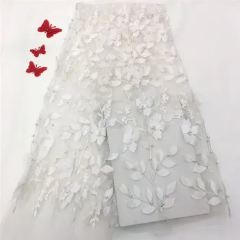 White Latest 3D Flower French Africa Lace Fabric High Quality African Embroidered Tulle Lace Fabric For Appliqued Wedding Dress 
White Latest 3D Flower French Africa Lace Fabric High Quality African Embroidered Tulle Lace Fabric For Appliqued Wedding Dress