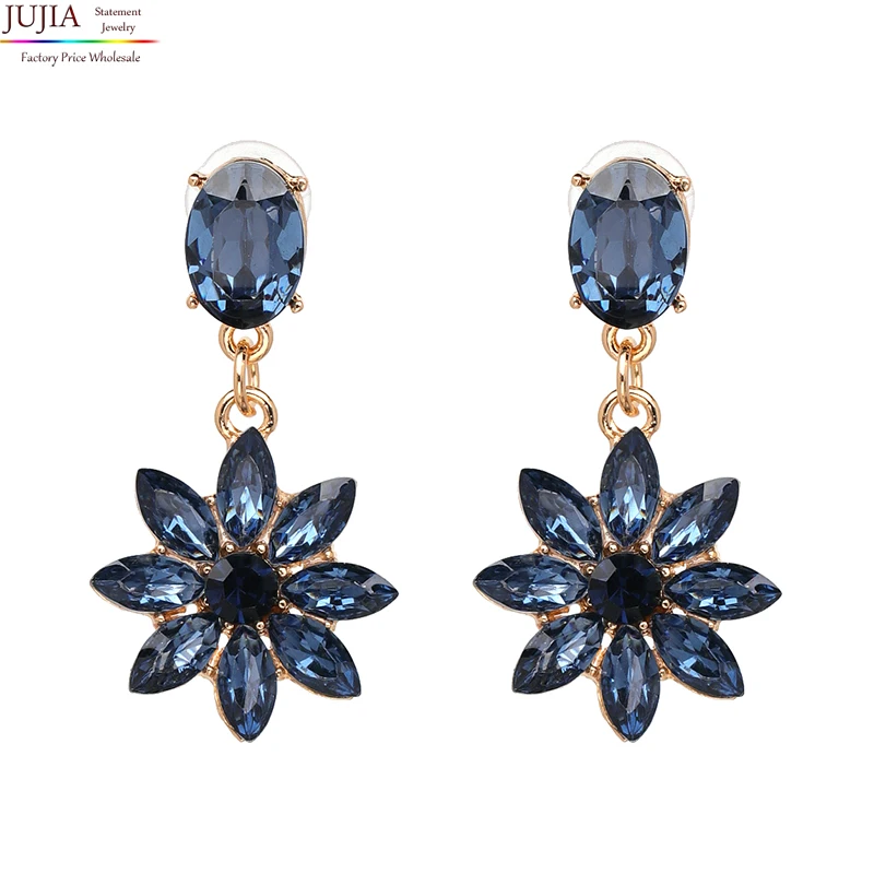 JUJIA New Arrival crystal fashion statement flower crystal drop Earrings for women earring Factory Price wholesale oorbellen
JUJIA New Arrival crystal fashion statement flower crystal drop Earrings for women earring Factory Price wholesale oorbellen