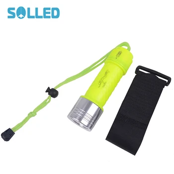 SOLLED Waterproof XM-L T6 LED Underwater Flashlight 50M Scuba Diving Torch Durable Bright Light Lamp With Wristband
SOLLED Waterproof XM-L T6 LED Underwater Flashlight 50M Scuba Diving Torch Durable Bright Light Lamp With Wristband