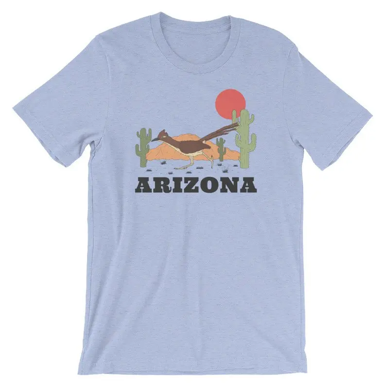 2019 Trendy Female Arizona Roadrunner Short Sleeve T-Shirt Summer Feminist Graphic Cotton Tees Vintage 80S Arizona tshirt Women
2019 Trendy Female Arizona Roadrunner Short Sleeve T-Shirt Summer Feminist Graphic Cotton Tees Vintage 80S Arizona tshirt Women