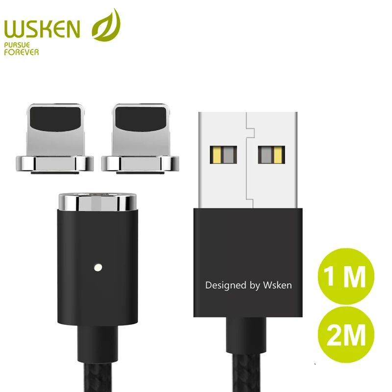 WSKEN Magnetic Cable for iPhone Mini 2 USB Magnetic Charger Mobile Phone Cables for iPhone X 8 7 6 5 for iPad With LED Light
WSKEN Magnetic Cable for iPhone Mini 2 USB Magnetic Charger Mobile Phone Cables for iPhone X 8 7 6 5 for iPad With LED Light