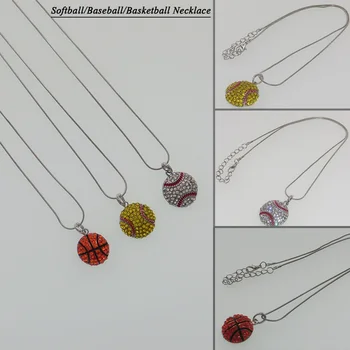 Statement Necklaces & Pendants Sport Basketball Baseball Softball Pendant Choker Gros Collier Femme Fashion Maxi Bijoux 
Statement Necklaces & Pendants Sport Basketball Baseball Softball Pendant Choker Gros Collier Femme Fashion Maxi Bijoux