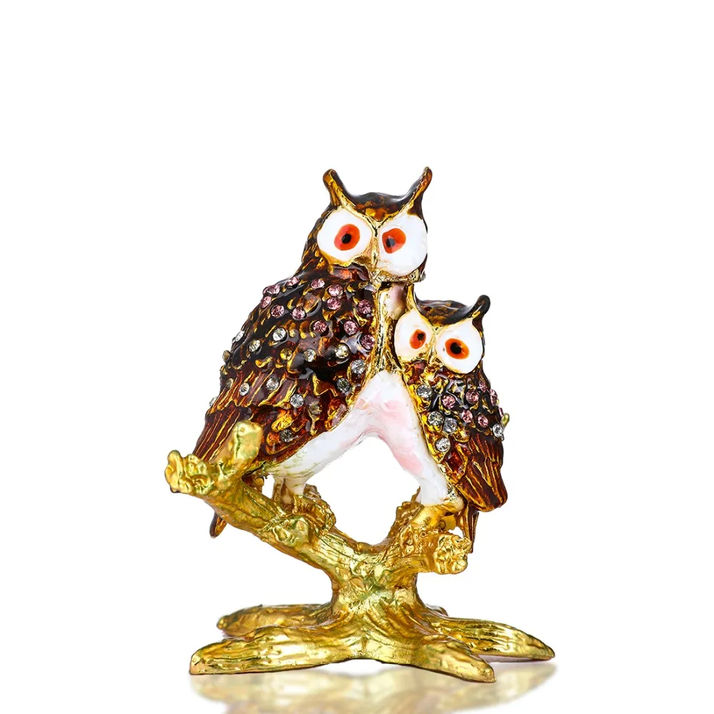 H&D 3'' Vintage Hand Painted Owl Shape Jewelry Trinket Box with Sparkling Rhinestones Unique Gift Home Decor Collection
H&D 3'' Vintage Hand Painted Owl Shape Jewelry Trinket Box with Sparkling Rhinestones Unique Gift Home Decor Collection