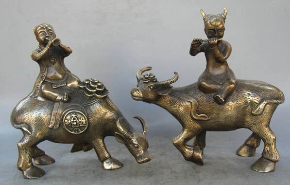 JP S0524 10" Chinese Copper Tong Zi Boy girl Zodiac Year Bull Oxen herder herdsman Statue Discount 35%
JP S0524 10" Chinese Copper Tong Zi Boy girl Zodiac Year Bull Oxen herder herdsman Statue Discount 35%