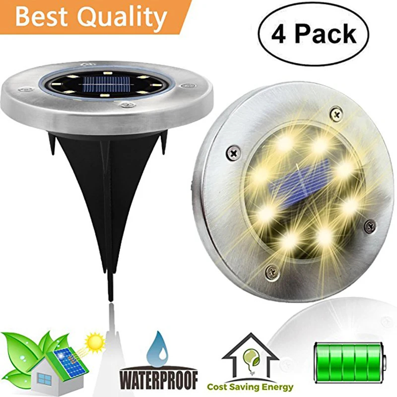SVELTA Solar Powered Ground Light Waterproof Garden Pathway Deck Lights With 8 LED Solar Lamp For Home Yard Driveway Lawn Road
SVELTA Solar Powered Ground Light Waterproof Garden Pathway Deck Lights With 8 LED Solar Lamp For Home Yard Driveway Lawn Road