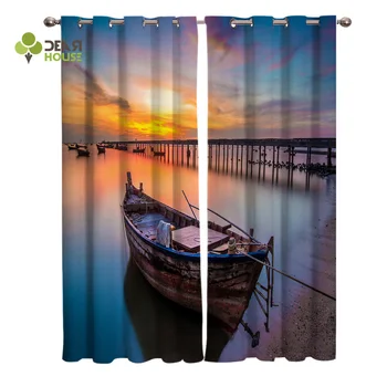 Curtains Beautiful Aurora Sunset Landscape Beach Boat Window Curtain Living Room Bedroom Home Decoration Panel Window Treatment
Curtains Beautiful Aurora Sunset Landscape Beach Boat Window Curtain Living Room Bedroom Home Decoration Panel Window Treatment