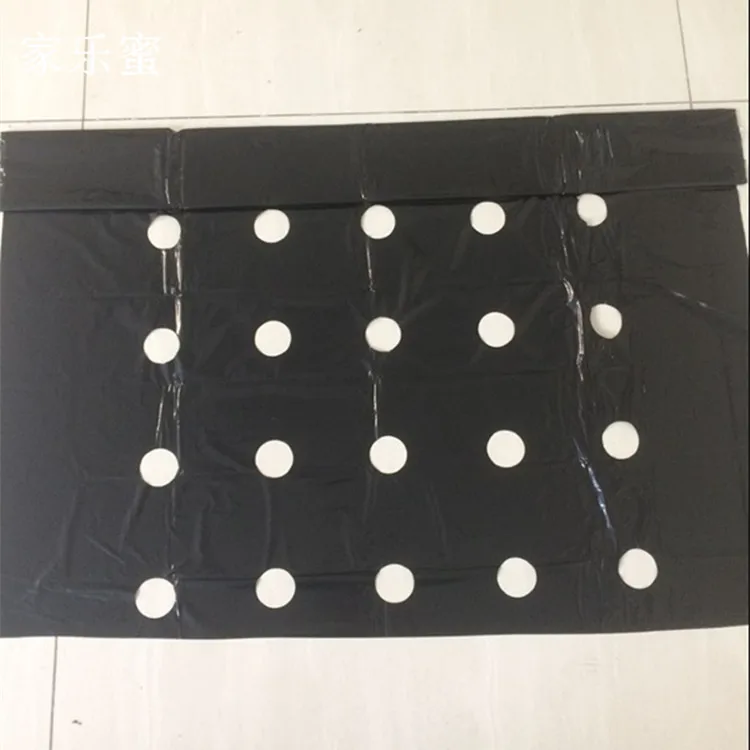 

0.95*10m 5Holes 0.02mm Black Mulch Film With Holes Gardening Plants Plastic Perforated PE Film Mulching