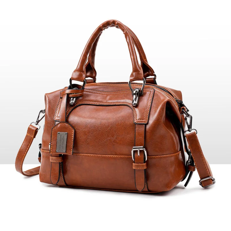 Women's Retro Fashion PU Leather Handbag, Metal Card / Belt / Large Capacity Design Ladies Messenger Bag
Women's Retro Fashion PU Leather Handbag, Metal Card / Belt / Large Capacity Design Ladies Messenger Bag