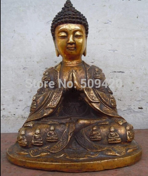 Free Shipping 9" China bronze gild carved many buddha Sakyamuni Sculpture statue
Free Shipping 9" China bronze gild carved many buddha Sakyamuni Sculpture statue