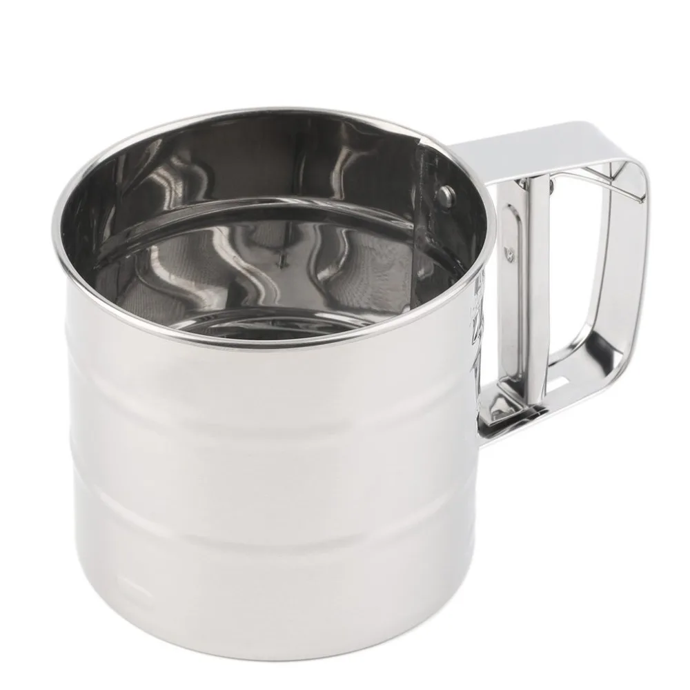 Handheld Flour Shaker Stainless Steel Mesh Sieve Cup Powder Flour Sieve Icing Sugar Bake Pastry Tool Hand-pressed Sifters
Handheld Flour Shaker Stainless Steel Mesh Sieve Cup Powder Flour Sieve Icing Sugar Bake Pastry Tool Hand-pressed Sifters