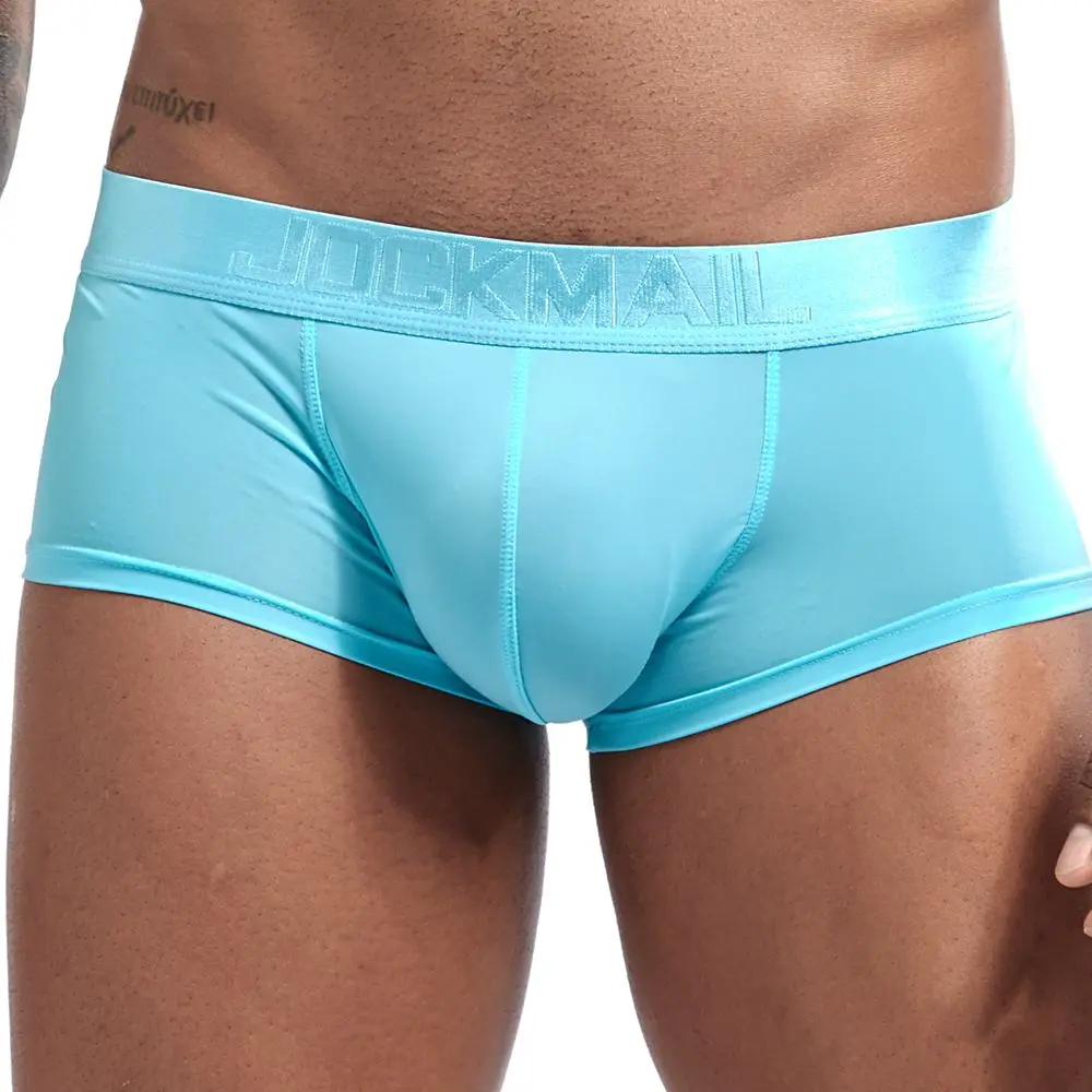 JOCKMAIL Ultra-thin Ice Sexy Underwear Men Boxers Solid Convex Mens Underpants Short Panties Slip Homme Cueca Gay Male Boxers
JOCKMAIL Ultra-thin Ice Sexy Underwear Men Boxers Solid Convex Mens Underpants Short Panties Slip Homme Cueca Gay Male Boxers