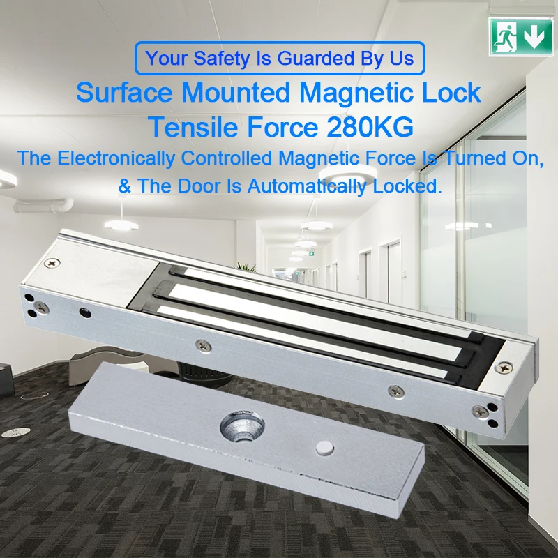Eseye 280KG Electric Door Lock Magnetic Lock Access Control System 12V DC Door Lock Hold Force Single Door Electromagnet Cabinet
Eseye 280KG Electric Door Lock Magnetic Lock Access Control System 12V DC Door Lock Hold Force Single Door Electromagnet Cabinet
